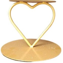 Decor One Metallic Heart Shape Cake Spacer | Dessert Stand | Cake Server | Cupcake Stand | Cake Separator For Cake Decor
