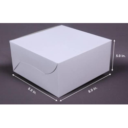 CAKE BOX  WHITE 8" INCH (10pes)  CAKE BOX  WHITE 8" INCH (10pes)