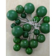 20 Pc Dark Green Faux Ball Cake Topper Ball Topper Cake Decorating Faux Ball Topper 4 Size Mix Ball Cake Topper Cake Decoration Cake Decorating Balls Cake Topper (Green dark)