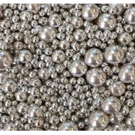 Pearls Sprinkle Mix - Edible Sprinkles - Edible Pearls - Wedding Sprinkles - Pearl Sprinkles - White Sprinkles - Wedding Cake - Pearls 100Gms (Silver)