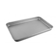 10" X 14" Inch Steel Alloy Baking Tray, Cookie Sheet, Healthy, Rust Free & Less Stick, Easy Clean & Dishwasher Safe for Home, Hotel, Restaurant, Silver