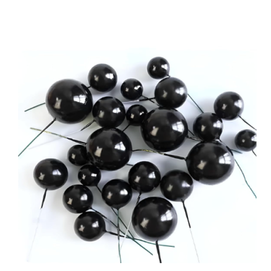 20 pc BLACK FAUX BALL CAKE TOPPER Ball Topper Cake Decorating faux ball topper 4 size mix ball cake topper cake decoration cake decorating balls cake topper (BLACK) 20 pc BLACK FAUX BALL CAKE TOPPER Ball Topper Cake Decorating faux ball topper 4 size mix ball cake topper cake decoration cake decorating balls cake topper (BLACK)