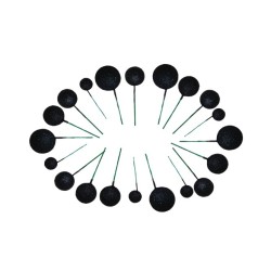 Party Decorz Multicolour Glitter Faux Ball Cake Topper Set Of 20 Pcs,5pcs 4 CM Faux Ball,5pcs 2 CM Faux Ball,5pcs 3 CM Faux Ball,5pcs 1.5 CM Birthday Cake Decoration- (Glitter Black)