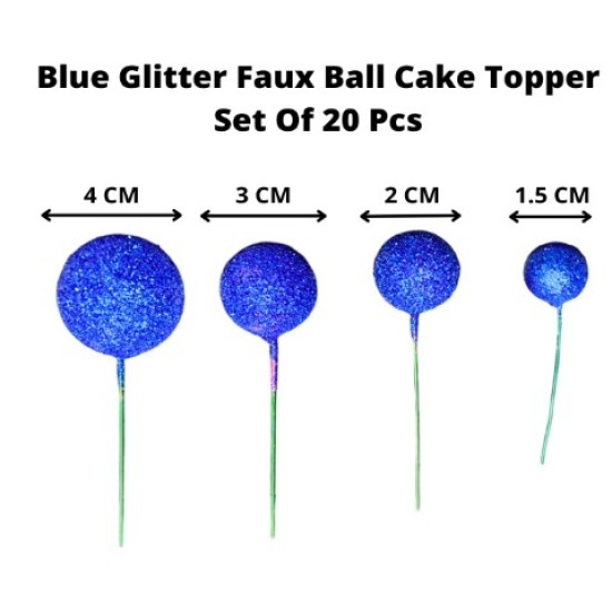 Party Decorz Multicolour Glitter Faux Ball Cake Topper Set Of 20 Pcs,5pcs 4 CM Faux Ball,5pcs 2 CM Faux Ball,5pcs 3 CM Faux Ball,5pcs 1.5 CM Birthday Cake Decoration- (Glitter Blue) Party Decorz Multicolour Glitter Faux Ball Cake Topper Set Of 20 Pcs,5pcs 4 CM Faux Ball,5pcs 2 CM Faux Ball,5pcs 3 CM Faux Ball,5pcs 1.5 CM Birthday Cake Decoration- (Glitter Blue)