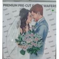  Pre-Cut Wafer Paper | Stick-on Cake décor |Couple
