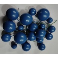 Round Faux Ball Cake Toppers Cake Decoration Item For Birthday/Wedding Anniversary/Valentine's & Many More Party Supplies(20pcs) (Dark Blue)
