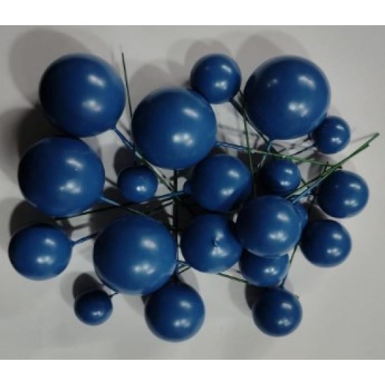 Round Faux Ball Cake Toppers Cake Decoration Item For Birthday/Wedding Anniversary/Valentine's & Many More Party Supplies(20pcs) (Dark Blue) Round Faux Ball Cake Toppers Cake Decoration Item For Birthday/Wedding Anniversary/Valentine's & Many More Party Supplies(20pcs) (Dark Blue)