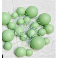 CAKE DECORATION TOPPER THEME TOPPER (20PC GREEN FAUX BALL)