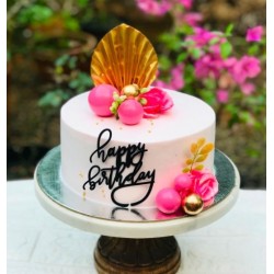 Palm Leaf Cake Topper for Anniversary Decoration, House Decoration, Birthday Artificial Gold Leaves (Palm Leaves) Golden (Pack of 2pcs)