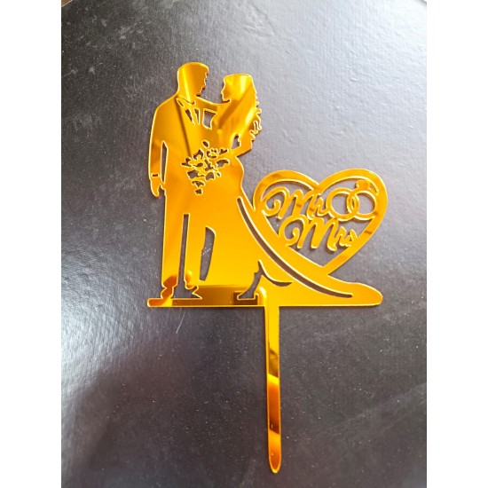 Mr. and mrs. cake topper for wedding 