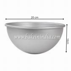 Aluminium Half Round Cake Mould (Dome Shape) Pan 3D Mould 7 Inch