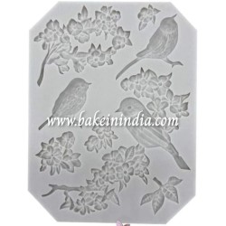 Butterfly Rose Flower Stems Birds Blossoms Silicone  for Making fondant  and Cake Decoration