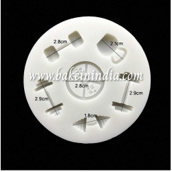 Sports Fitness Workout Exercise Dumbbell Silicone Fondant Mold For Cake Decorating
