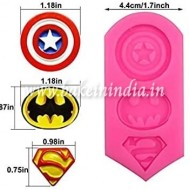3 Cavity Superheroes Fondant Mould