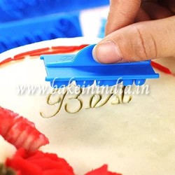 6Pcs Cookie/Fondant Cutters Letters Printing Mold for Cake Decorations and Different Design Impressions
