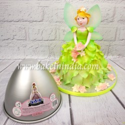 Doll Shape Cake Mould/Tin, Barbie Cake Mould, Frock/Wedding Dress Shape, Aluminium, Medium Size
