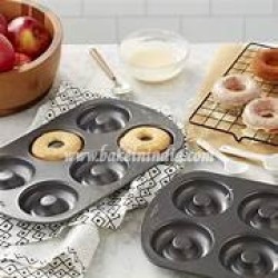 6 Cavity Carbon Steel Donut Baking Pan Tray for Biscuit Muffins(1Pcs)
