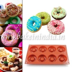 8 Cavity Donut Shape Mold for Bread Muffin Soap All Purpose Baking Mould