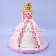 Doll Shape Cake Mould/Tin, Barbie Cake Mould, Frock/Wedding Dress Shape, Aluminium, Large Size