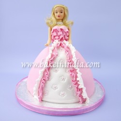 Doll Shape Cake Mould/Tin, Barbie Cake Mould, Frock/Wedding Dress Shape, Aluminium, Large Size