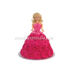 Doll Shape Cake Mould/Tin, Barbie Cake Mould, Frock/Wedding Dress Shape, Aluminium, Medium Size