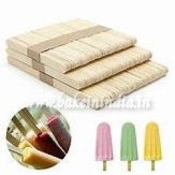 Ice cream sticks popsicle sticks and spoon, Beige, Pack of 100