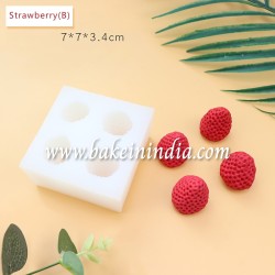 4-hole Strawberry Shape Silicone Mold 