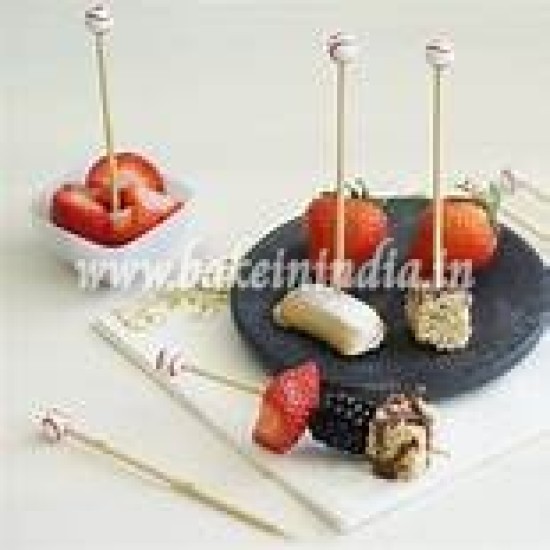 Bamboo Skewers/Kabab/Burger/Barbecue Sticks-15 cm approx.(Pack of 100)