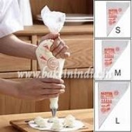 Disposable Icing Piping Bags for Cream Cake Pastry Cupcake Decoration Transparent (Pack of 100) (Large (35 x 23) cm)