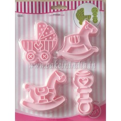 Baby Shower Theme Baby Pram Dress Bottle and Toy Biscuit Cookie Plunger Cutter Baby Shower Theme Baby Pram Dress Bottle and Toy Biscuit Cookie Plunger Cutter