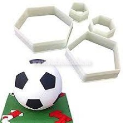 Football Shape Cookies/Fondant Cutter 4 pcs Set Football Shape Cookies/Fondant Cutter 4 pcs Set