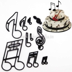 Music Note Silhouette Cookie / Fondant Cake Cutter Set Cake Decoration Tool Music Note Silhouette Cookie / Fondant Cake Cutter Set Cake Decoration Tool