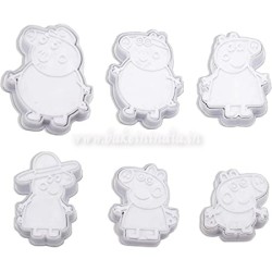 Peppa Pig Family Cookie/Fondant Cutters 6 Piece Set Peppa Pig Family Cookie/Fondant Cutters 6 Piece Set