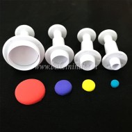 Cake Decor 3 Pieces Round Shape Plunger Cutters Fondant Tool