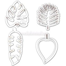 Tropical Leaf Cookie Cutter - Hawaiian Palm Leaves Fondant Cutters Set Tropical Leaf Cookie Cutter - Hawaiian Palm Leaves Fondant Cutters Set