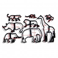 Wild Life Safari Animal Theme Silhouette Cutter Set Cake Decoration