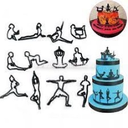 Yoga cookies and sugarcraft fondant cutter cake decorating tools Yoga cookies and sugarcraft fondant cutter cake decorating tools