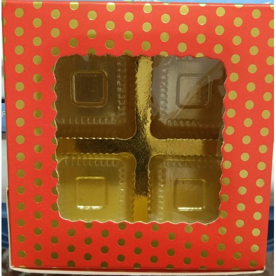 chocolate box polka dot 4 cavity