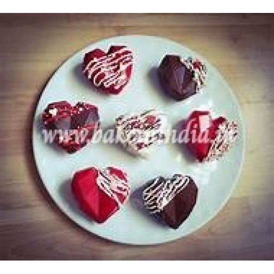 3D Heart Shape Chocolate Silicon  Mould for Cake Decoration