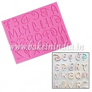 Curly Alphabet Silicon Fondant Mould for cake decoration