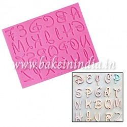 Curly Alphabet Silicon Fondant Mould for cake decoration