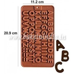 Alphabet Chocolate Silicon Mould for Garnishing