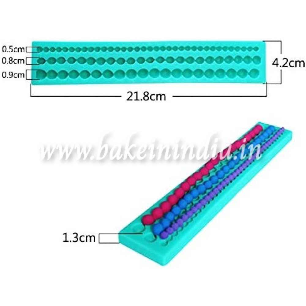 Beads Pearls Silicone Mold Fondant Decorating Mould String of Pearl ...