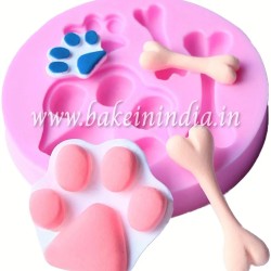 Paw Bone Shape Fondant Decorating Baking Chocolate/ Silicon