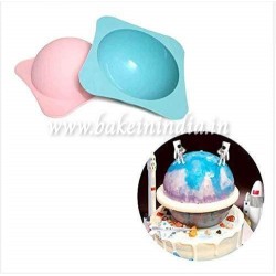Cake Round Shape (Red) Pinata Cake Silicon Mould for Chocolate, Cake, Candy for Baking with 1 Hammer