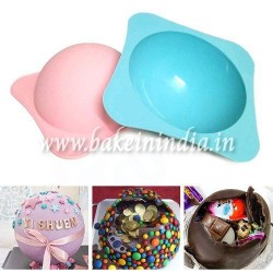 Cake Round Shape (Red) Pinata Cake Silicon Mould for Chocolate