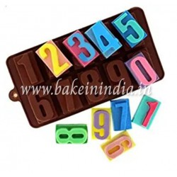 Number Shape Silicon Chocolate Mould For Cake Decoration.