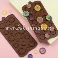 Silicone Button Shape Chocolate Mould, (19 Cavities)
