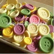 Silicone Button Shape Chocolate Mould, (19 Cavities)