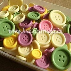 Silicone Button Shape Chocolate Mould, (19 Cavities)